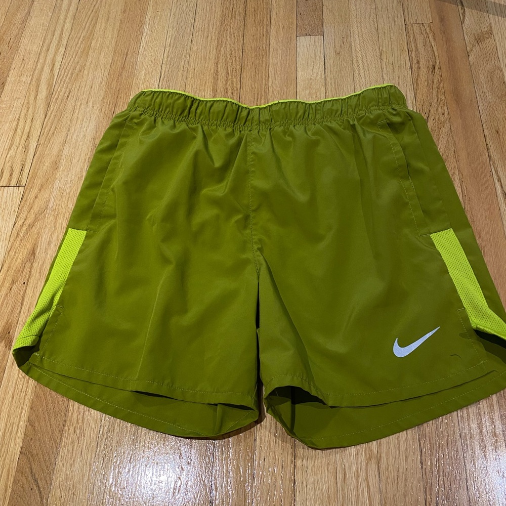 Nike Athletic Shorts: Green- Small